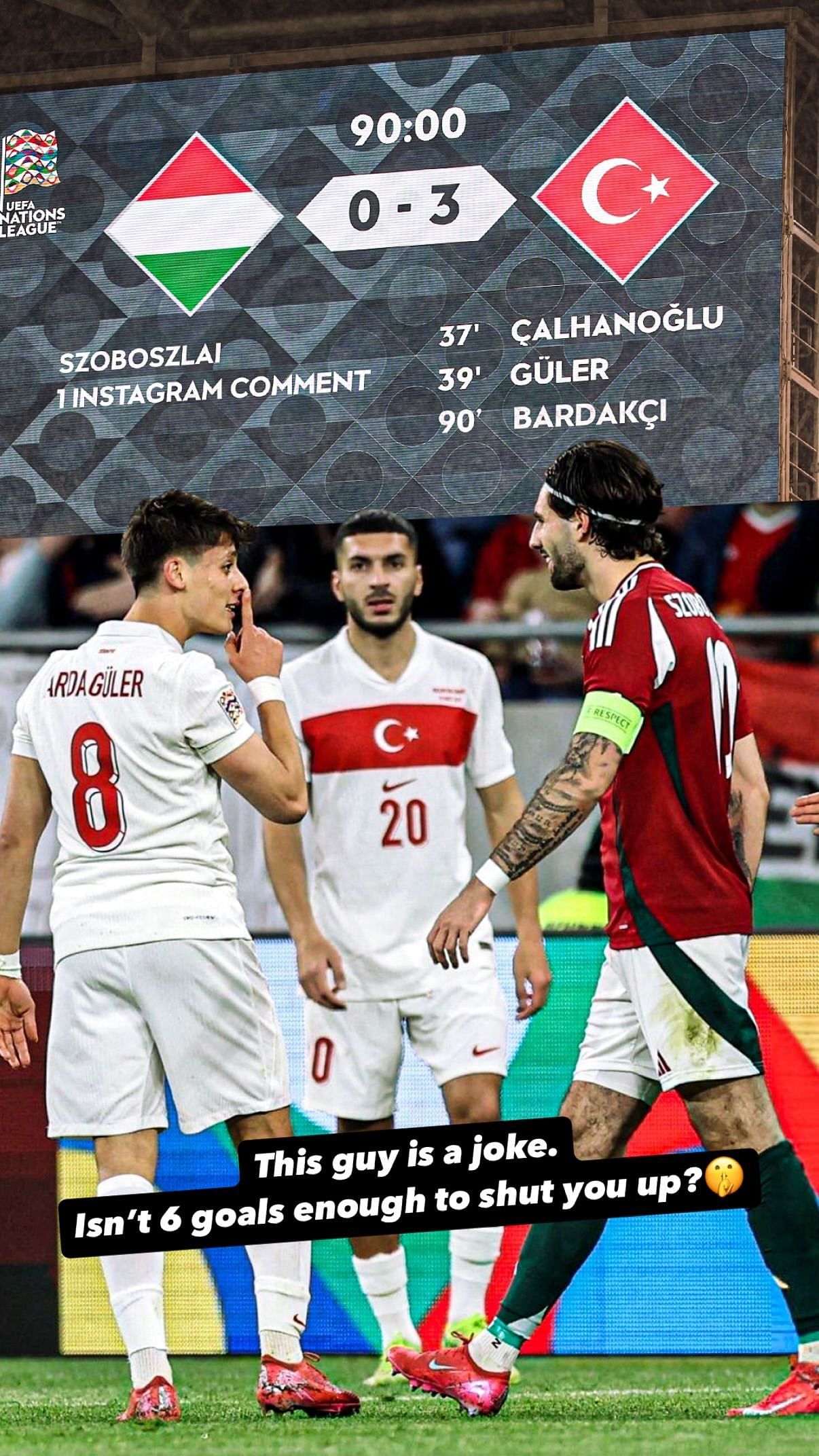 Arda Guler hits back at the Liverpool midfielder. (Image Source: Instagram)